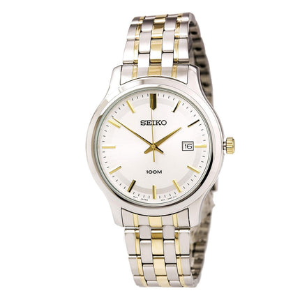 Seiko SUR147 Men's Dress Silver Dial Two Tone Bracelet Watch ,