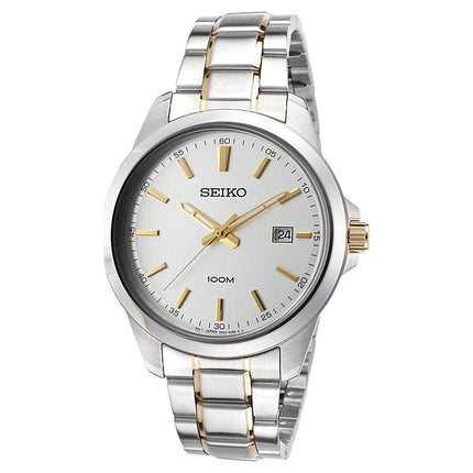 Seiko SUR157P1 Men's Neo Classic Silver Dial Two Tone Stainless Steel Bracelet Watch ,
