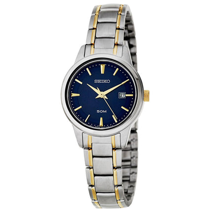 Seiko SUR845 Women's Dress Blue Dial Two Tone Steel Bracelet Watch ,