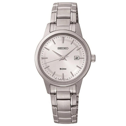 Seiko SUR847 Women's Dress Silver Tone Dial Stainless Steel Bracelet Watch ,