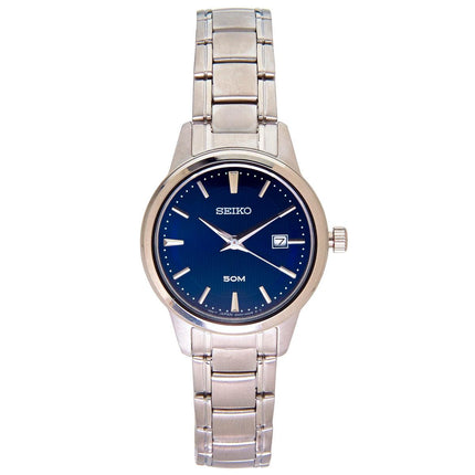 Seiko SUR849 Women's Blue Dial Stainless Steel Bracelet Watch ,