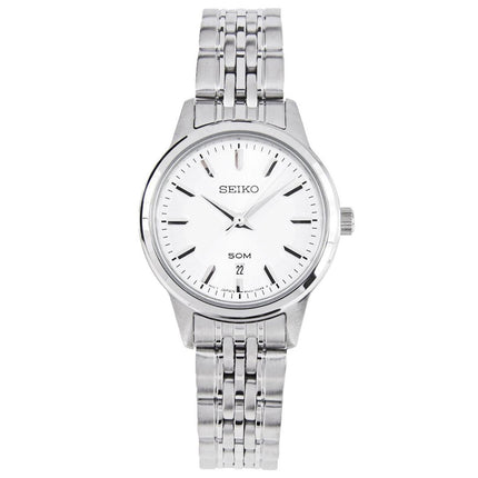Seiko SUR899 Women's Stainless Steel Bracelet Silver Tone Dial Quartz Watch ,