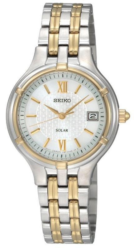 Seiko SUT020 Women's Dress Silver Dial Two Tone Stainless Steel Watch ,