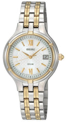 Seiko SUT020 Women's Dress Silver Dial Two Tone Stainless Steel Watch
