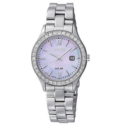 Seiko SUT073 Women's Solar MOP Dial Stainless Steel Watch ,