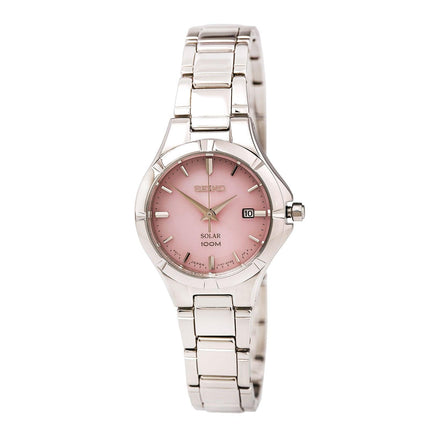 Seiko SUT315 Women's Core Solar Pink Dial Steel Bracelet Power Reserve Watch ,