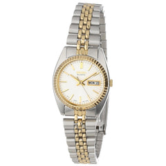 Seiko SWZ054 Women's Dress Two Tone White Dial Quartz Watch