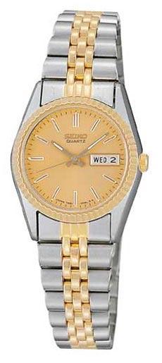 Seiko SWZ056 Women's Gold Tone Dial Stainless Steel Watch ,