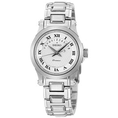 Seiko SXD675 Women's Premier Silver Dial Steel Bracelet Quartz Date Watch