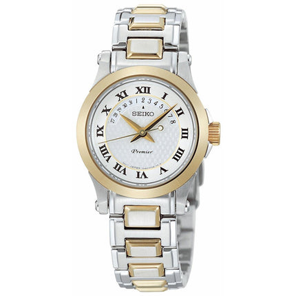 Seiko SXD678 Women's Premier Silver Dial Two Tone Steel Bracelet Quartz Date Watch ,