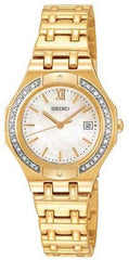 Seiko SXDB34 Women's Slimline Diamond Gold Tone Watch