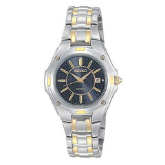 Seiko SXDB46 Women's Two Tone Black Dial Quartz Watch