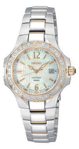 Seiko SXDB60 Women's Coutura Two Tone Diamond Quartz Watch ,