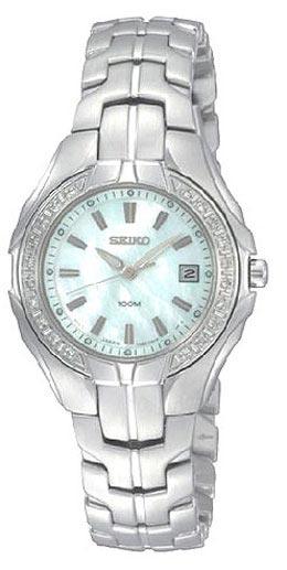 Seiko SXDB69 Women's Diamond White Mother of Pearl Watch ,