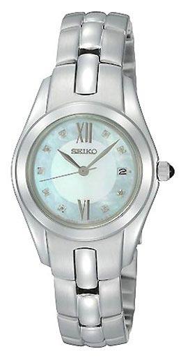 Seiko SXDB85 Women's White Mother of Pearl Dial Diamond Watch ,