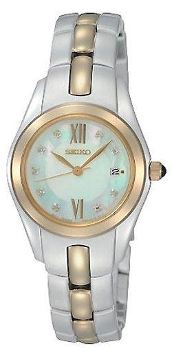 Seiko SXDB86 Women's Quartz Two Tone Gold Plated Diamond Watch ,