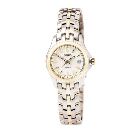 Seiko SXDB88 Women's Dress Two Tone Stainless Steel Bracelet Mother of Pearl Dial Watch ,