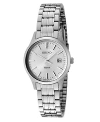 Seiko SXDC37 Women's Stainless Steel Silver Dial 50M WR Watch