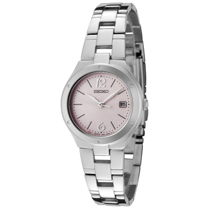 Seiko SXDC49 Women's Classic Pink Dial Stainless Steel Bracelet Watch ,
