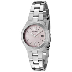 Seiko SXDC49 Women's Classic Pink Dial Stainless Steel Bracelet Watch