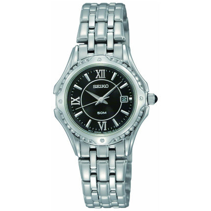Seiko SXDC97 Women's Le Grand Sport Black Dial Stainless Steel Bracelet Watch ,