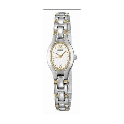 Seiko SXGJ71 Women's White Dial Gold Tone Quartz Watch ,