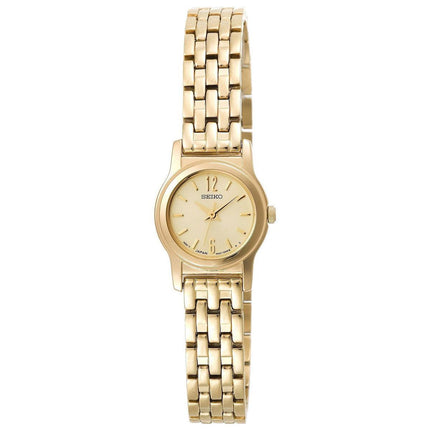 Seiko SXGM06 Women's Dress Champagne Dial Yellow Gold Steel Bracelet Watch ,