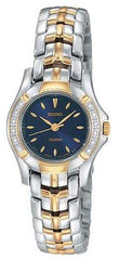 Seiko SXGN50 Women's Diamond Two Tone Blue Dial Quartz Watch