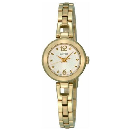 Seiko SXGN80 Women's Dress Gold Plated Steel Bracelet Silver Dial Watch ,
