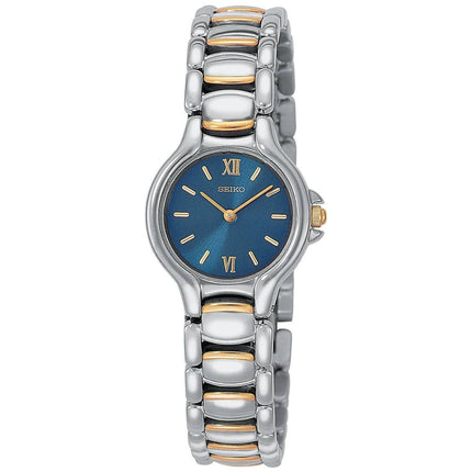 Seiko SXJW71 Women's Dress Blue Dial Quartz Two Tone Steel Bracelet Watch ,