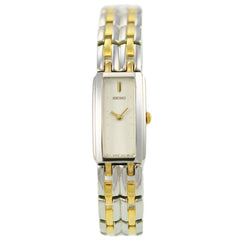Seiko SXNR20 Women's Easy Reader Quartz White Dial Two Tone Steel Watch