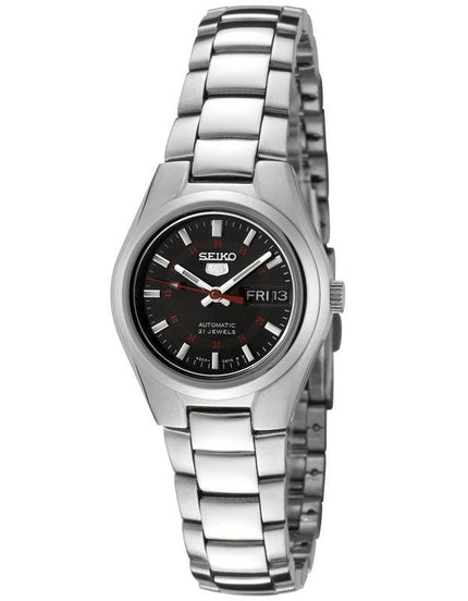 Seiko SYMC27 Women's SS 30M WR Black Dial Automatic Watch ,