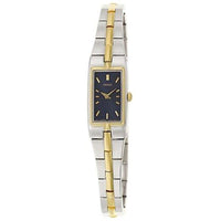 Seiko SZZC46 Women's Quartz Rectangular Blue Dial Two Tone Steel Watch ,