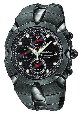 Seiko Titanium Carbon Nitride Plated Alarm Chronograph SNA765 ,