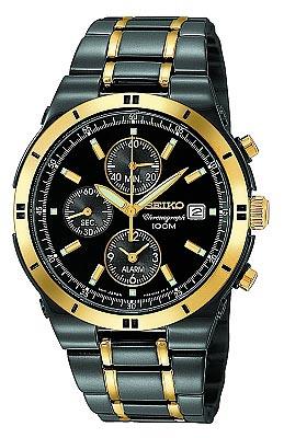 Seiko Titanium Carbon Nitride Plated Alarm Chronograph SNAA30 ,