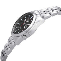 Seiko Unisex Watch - Series 5 Black Dial Silver Stainless Steel Bracelet | SNK375K1 ,