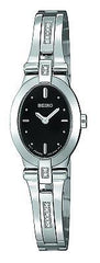 Seiko Women's 16 Diamond Black Dial Watch SUJC53
