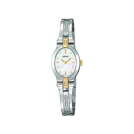Seiko Women's 16 Diamond Mother of Pearl Dial Watch SUJC38 ,