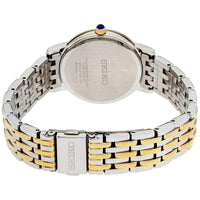 Seiko Women's Diamond Watch - Solar White MOP Dial Two Tone Bracelet | SUP398 ,