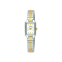 Seiko Women's Flex Band Rectangular Face Bracelet Watch SXGN07