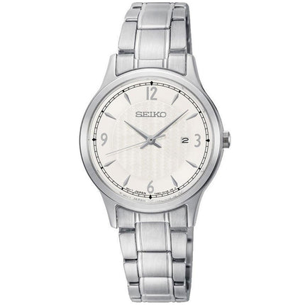 Seiko Women's Quartz Watch - Classic Off-White Dial Silver Steel Bracelet | SXDG93P1 ,