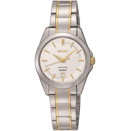Seiko Women's Quartz Watch - Conceptual Silver Dial Two Tone Bracelet | SXDF59P1 ,