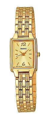 Seiko Women's Rectangular Face Bracelet Watch SXGL62 ,