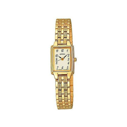Seiko Women's Rectangular Face Bracelet Watch SXGL64 ,