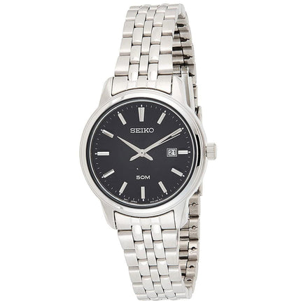 Seiko Women's Watch - Neo Classic Black Dial Stainless Steel Bracelet | SUR663P1 ,