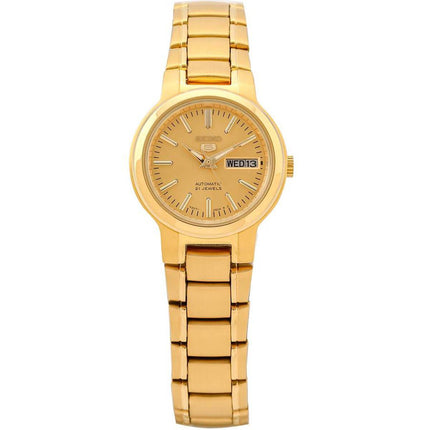 Seiko Women's Watch - Series 5 Gold Tone Dial Stainless Steel Bracelet | SYME46K1 ,