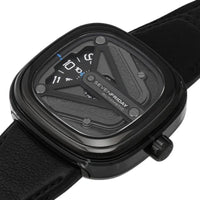 SevenFriday Men's Watch - Automatic Black and Grey Dial Leather Strap | M3-07 ,