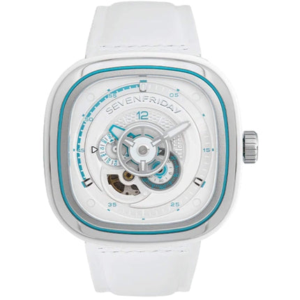 SevenFriday Men's Watch - P-Series Beach Club White and Blue Dial Strap | P3C-10 ,