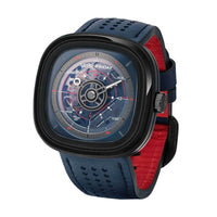 SevenFriday Men's Watch - T-Series Power Reserve Leather Strap Automatic | T3-03 ,