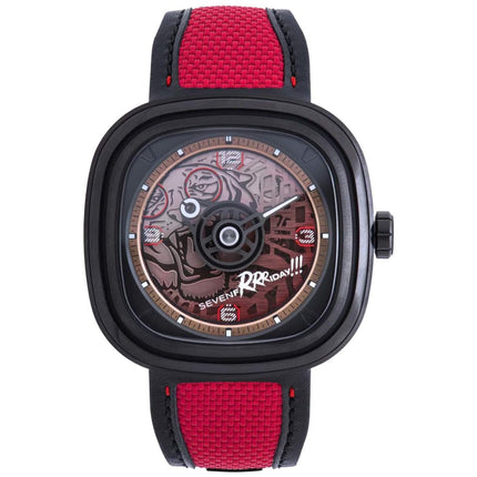 SevenFriday Men's Watch - T-Series Red Tiger Power Reserve Automatic Strap | T3-05 ,